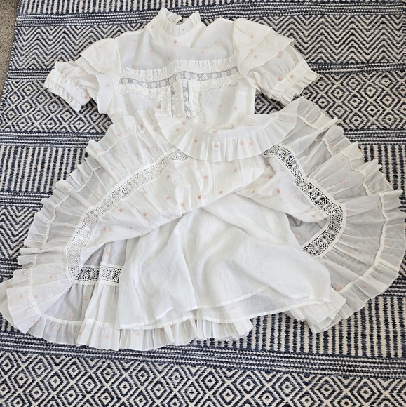 By Malina IRO Mini Dress Lase Details Romantic Embroided Coquette Size Small - Picture 16 of 16